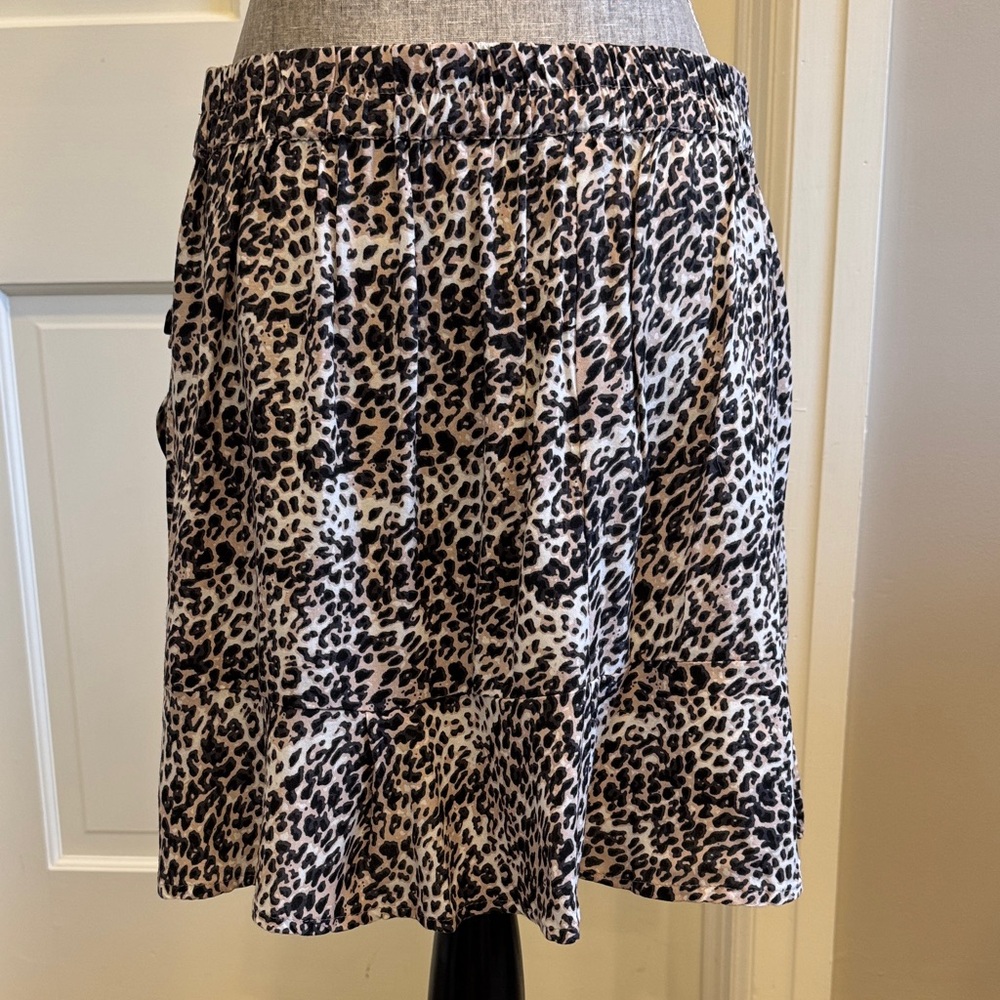 NWT Sim & Sam Leopard Print Ruffle Skirt - Picture 2 of 4